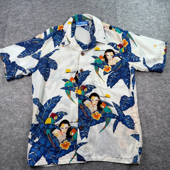 Vintage 1970's RARE Ocean Pacific Unisex M Hawaiian Aloha‎ Shirt - Picture 1 of 7
